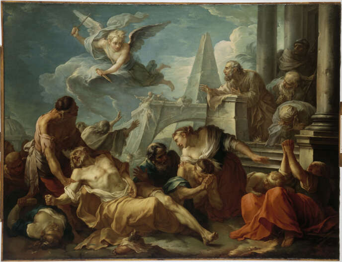 « David se résigne à la volonté du Seigneur, qui a frappé son royaume de la peste », de Joseph-Marie Vien l’Ainé (1743).