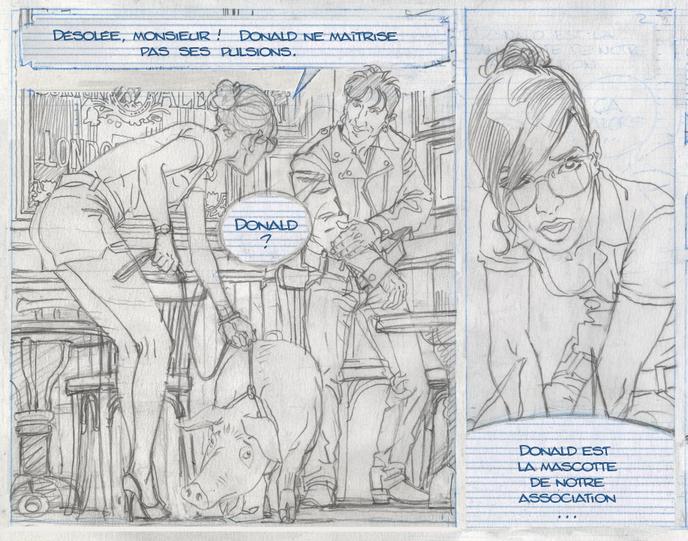 Crayonné du prochain album de « Largo Winch », par Philippe Francq.