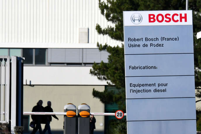 L’entrée de l’usine Bosch d’Onet-le-Château (Aveyron), en janvier 2018.