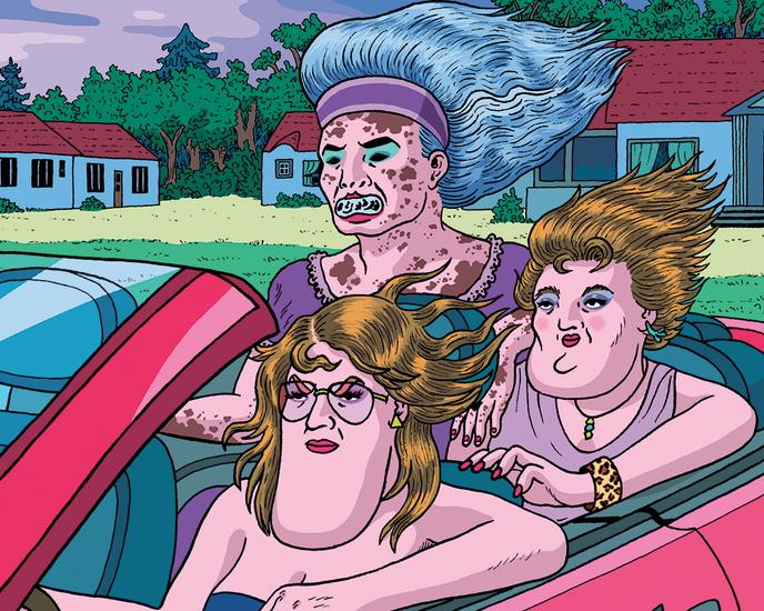 Dessin de Pierre La Police en couverture du n° 7 de la revue « Nicole ».