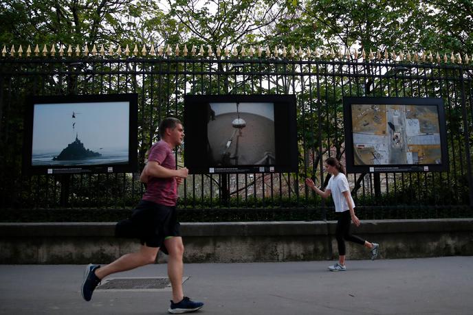 Near the Jardin du Luxembourg, in Paris, on April 7, 2020.