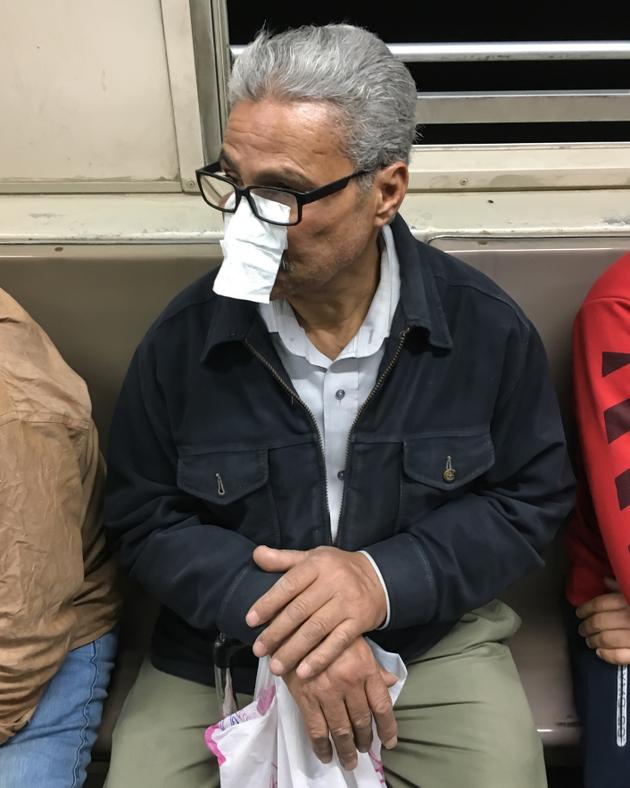 Dans le métro cairote, le 30 mars.