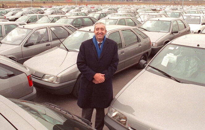 Jacques Calvet, alors PDG de Peugeot-Citroën, en janvier 1991.