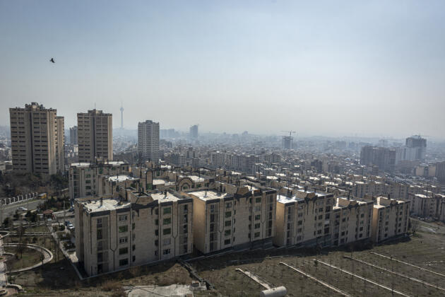 A Téhéran, vue de lotissements confinés du nord de la ville, le 27 février.
