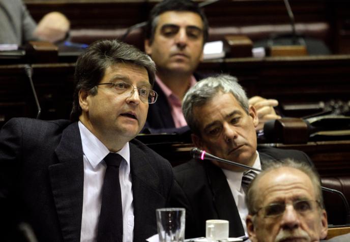 Felipe Michelini (à gauche), à Montevideo, en 2011.