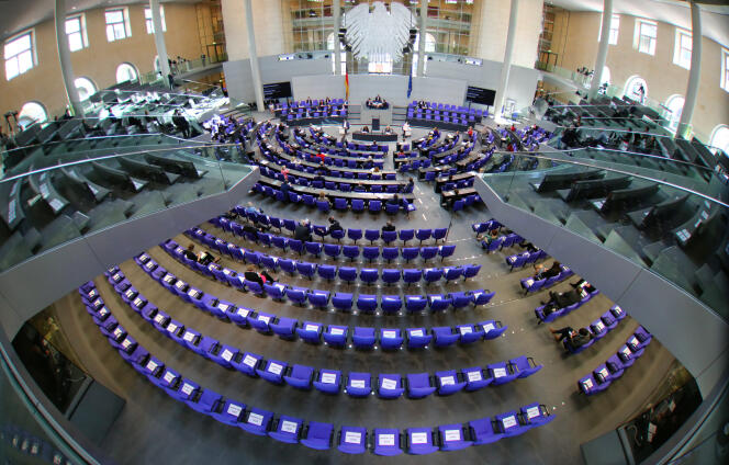 Une session du Parlement allemand, le 22 avril.