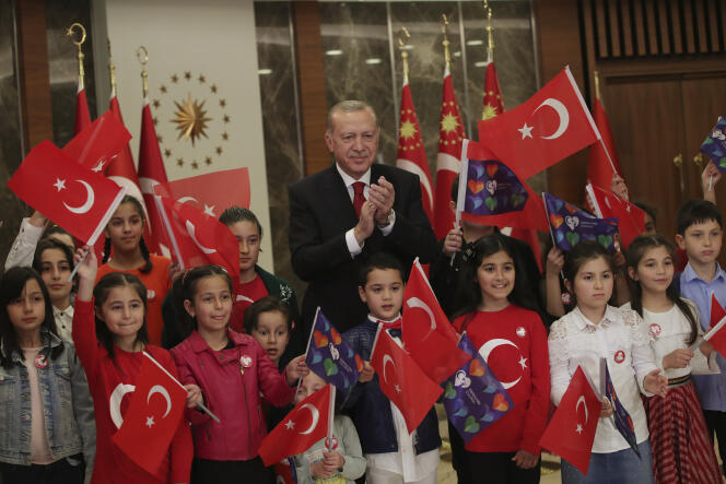 Le président turc Recep Tayyip Erdogan, lors de la journée de la souveraineté nationale et des enfants, à Istanbul, le 23 avril.