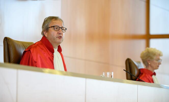 Le président de la Cour constitutionnelle allemande, Andreas Vosskuhle, à Karlsruhe, le 5 mai.