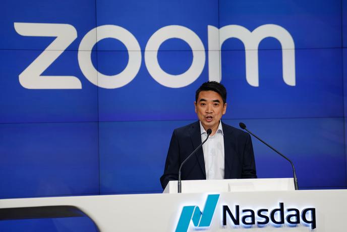 Eric Yuan, patron de la plate-forme américaine de visioconférence Zoom, à New York, en avril 2019.