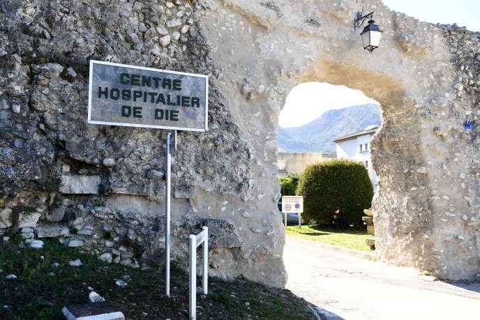 L’entrée de l’hôpital de Die (Drôme), en mars 2019.