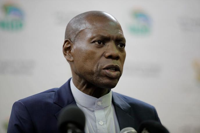Zweli Mkhize, à Polokwane, le 12 mars 2020.