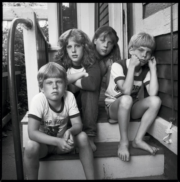 Dylan, Laura, Johanna et Erik, les quatre enfants de Judith Black, juillet 1982.