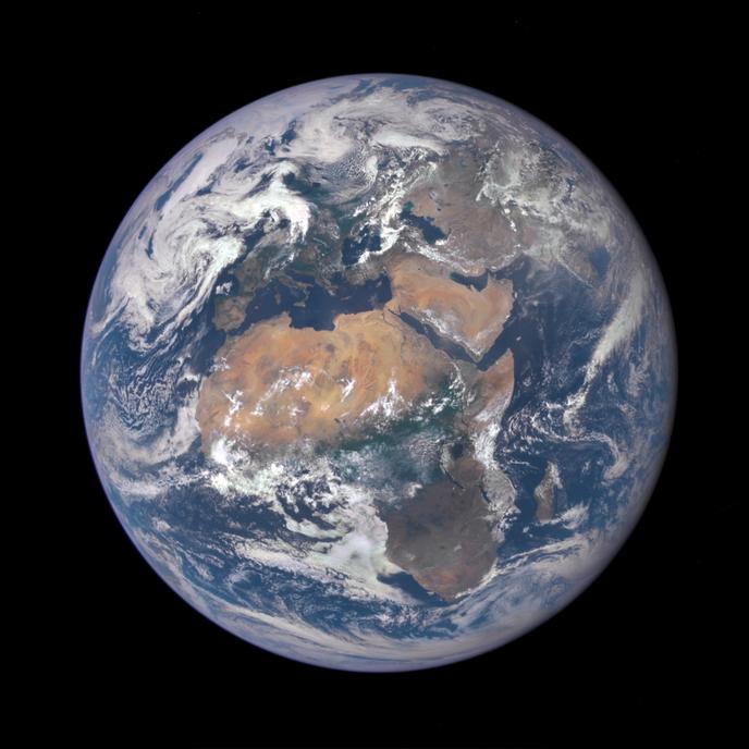 Le continent vu de l’espace par le satellite Deep Space Climate Observatory, en juillet 2015.