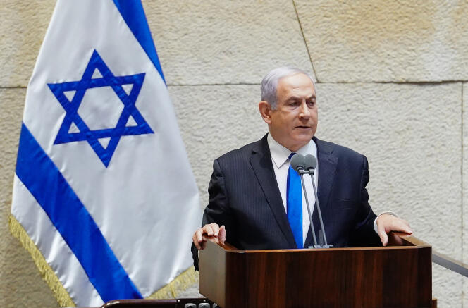 Benyamin Nétanyahou, à la Knesset, à Jérusalem, le 17 mai 2020.