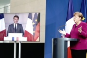 Emmanuel Macron et Angela Merkel, le 18 mai.