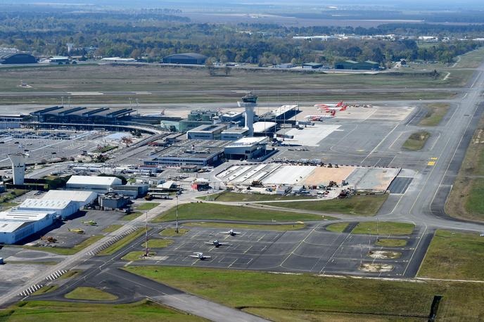 Vue aérienne de l’aéroport de Bordeaux-Mérignac, le 4 avril.