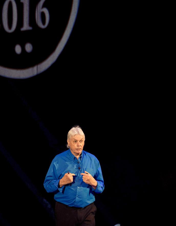 Et le conspirateur britannique David Icke en 2016.