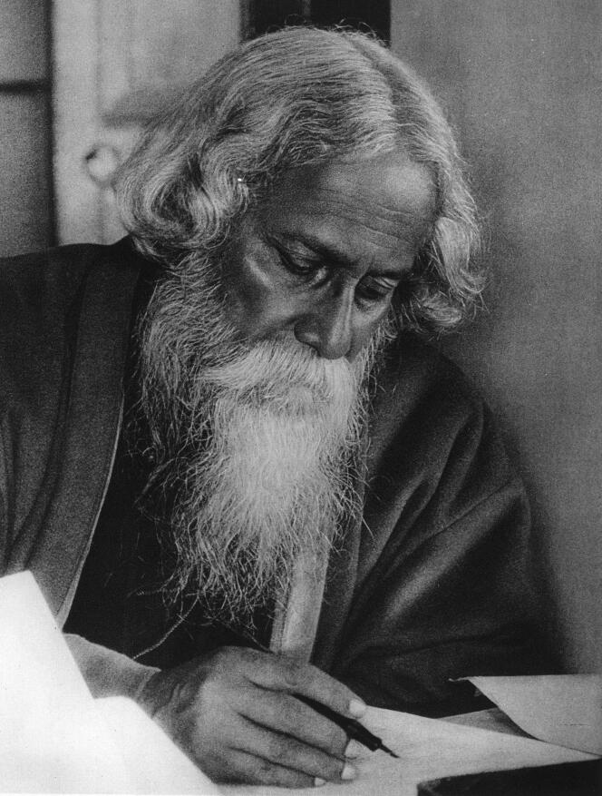 L’écrivain indien Rabindranath Tagore (1861-1941), vers 1920.