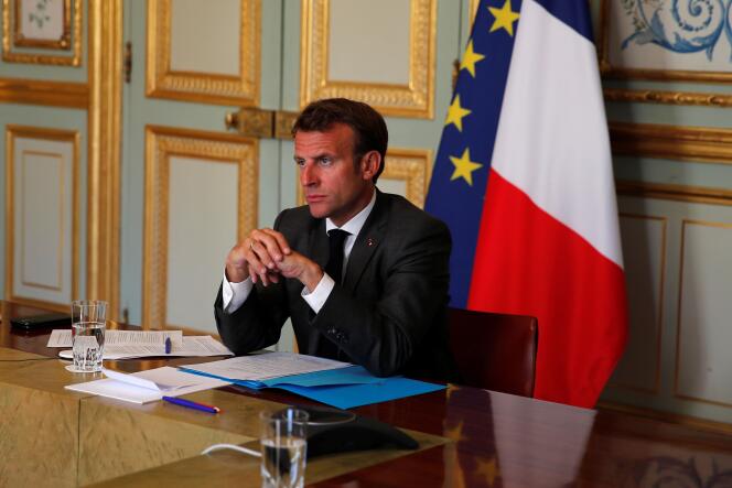 Emmanuel Macron, le 18 mai 2020, à l’Elysée.