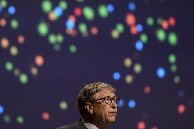 Bill Gates le 18 novembre 2019 à New Delhi lors de la huitième Conférence internationale sur les statistiques agricoles.