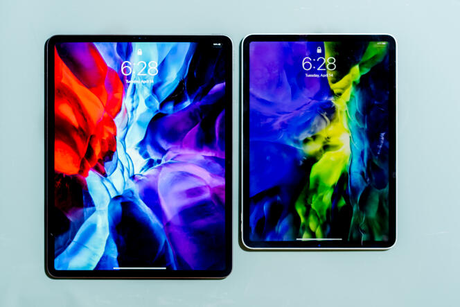 L’iPad Pro 12,9 pouces (à gauche) et l’iPad Pro 11 pouces.