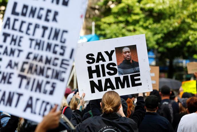 Rassemblement en hommage à George Floyd à Portland (Oregon), le 31 mai 2020.