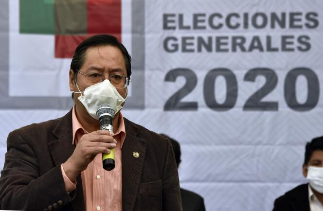 Luis Arce, candidat à la présidence du parti du Mouvement pour le socialisme (MAS), à La Paz, le 2 juin.