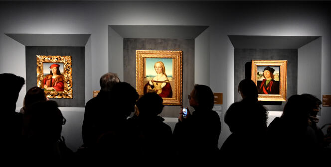 Dans l’une des salles de l’exposition « Raffaello, 1520-1483 », aux écuries du Quirinal, à Rome.