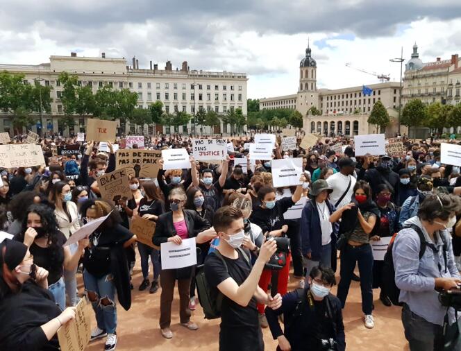 Manifestations contre les violences policières à Lyon, le 6 juin.