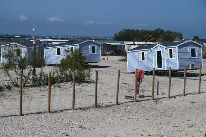 Un camping fermé à Palavas-les-Flots (Hérault), le 23 avril, au 38e jour du confinement décrété par les autorités pour enrayer la propagation du nouveau coronavirus.