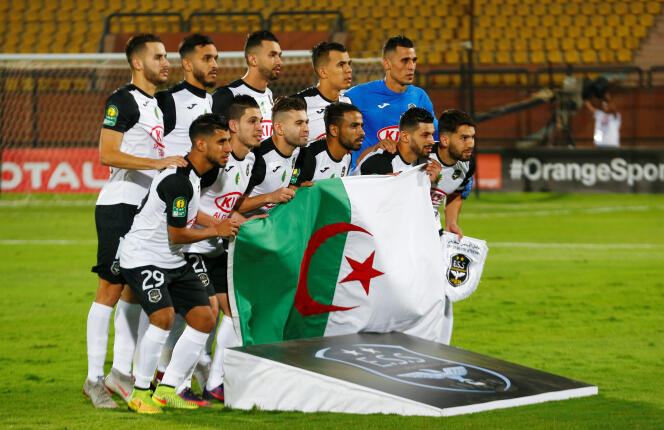 L’équipe de l’ES Sétif lors d’un match contre le club égyptien d’Al-Ahly, au Caire, en octobre 2018.