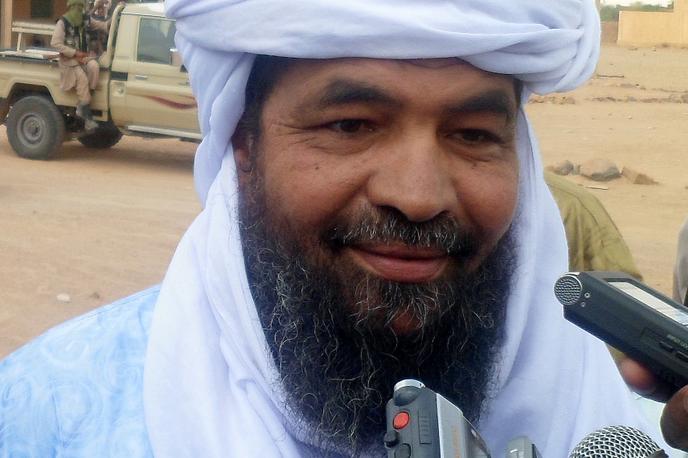 Le leader d’Ansar Eddine, Iyad Ag Ghali, en novembre 2012 . AFP PHOTO / ROMARIC OLLO HIEN (Photo by Romaric Hien / AFP)