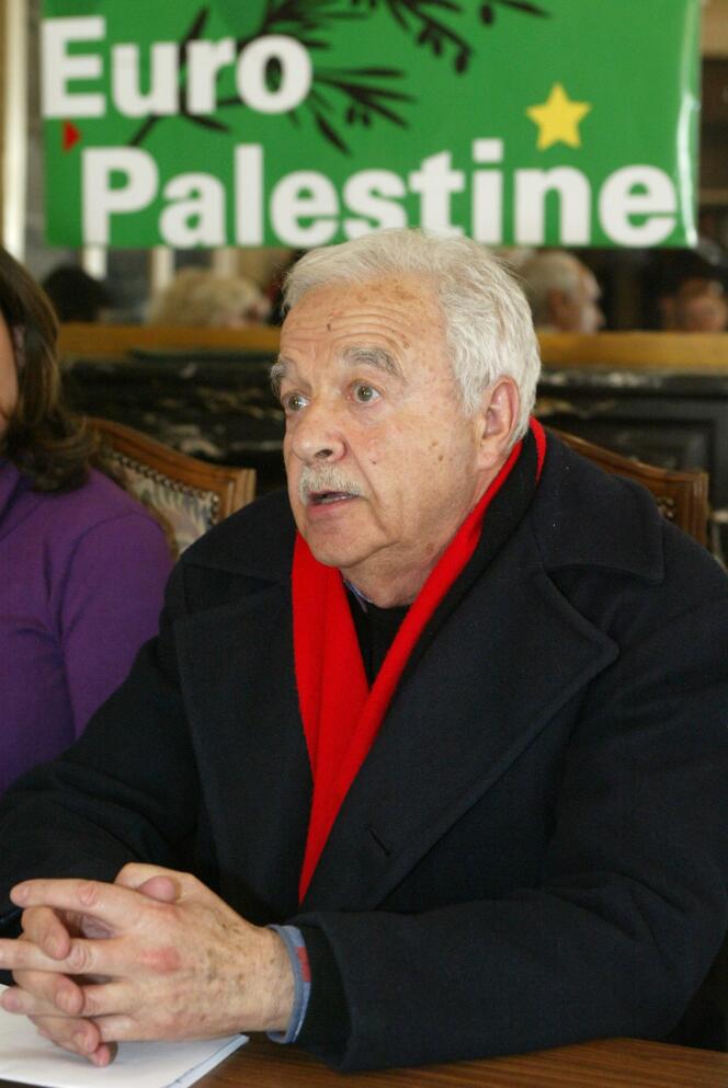 Maurice Rajsfus en 2004. Le survivant de la Shoah avait brièvement figuré sur une liste Euro-Palestine aux élections européennes, avant de s’en retirer.
