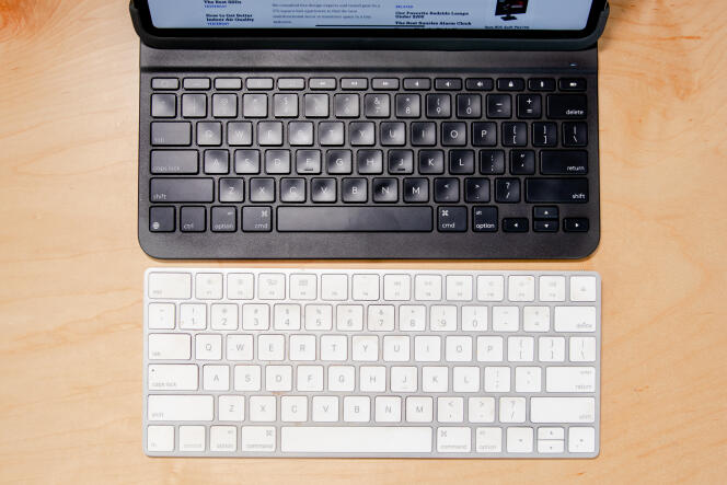 Le clavier du Slim Folio Pro 12,9 pouces mesure la même taille que le Magic Keyboard d’Apple.