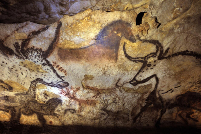 La mythologie comparée pourrait ouvrir des voies d’interprétation de l’art du Paléolithique. Art rupestre de la grotte de Lascaux (France).
