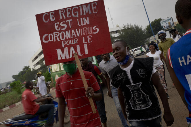 Manifestation le 5 juin 2020 à Bamako pour réclamer le départ du chef de l’Etat, Ibrahim Boubacar Keïta.