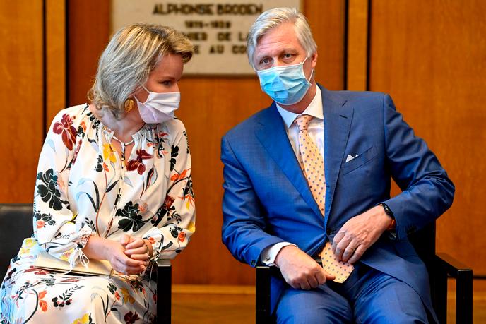 Le roi des Belges Philippe et la reine Mathilde, à Anvers, le 23 juin 2020.