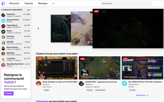 Twitch est une plate-forme de streaming de jeux vidéo.