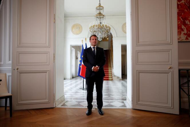 Emmanuel Macron, à l’Elysée, le 4 mai.