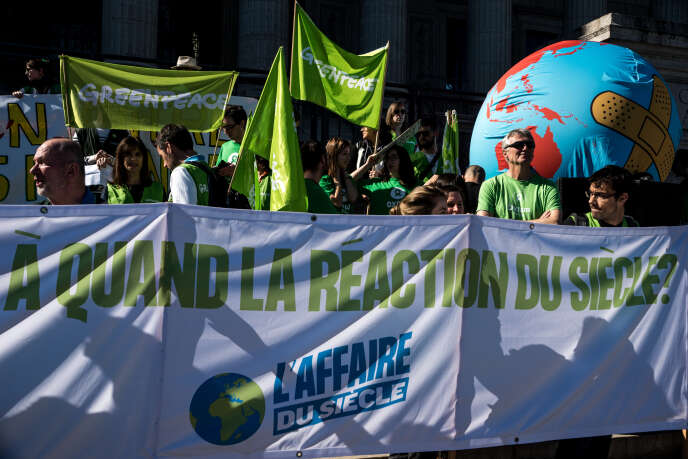 Manifestation pour le climat organisée dans le sillage de la pétition en ligne « L’Affaire du siècle », à Lyon, en mars 2019.