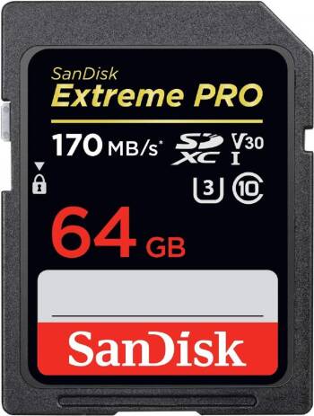 La meilleure carte SD pour la plupart des appareils photo SanDisk Extreme Pro (64 Go)