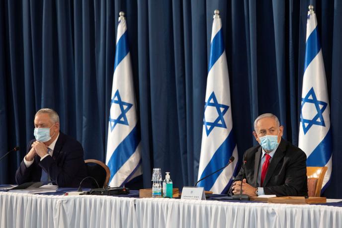 Le premier ministre israélien Benjamin Netanyahu et le ministre israélien de la défense Benny Gantz, à Jérusalem, le 14 juin.