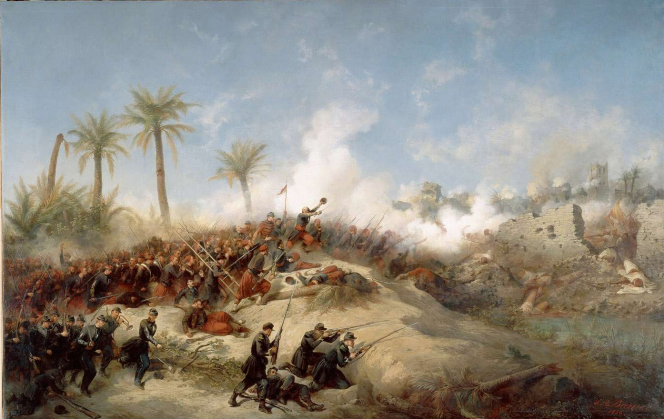 « Prise d’assault de la Zaatcha (1849) », par Jean-Adolphe Beauce.
