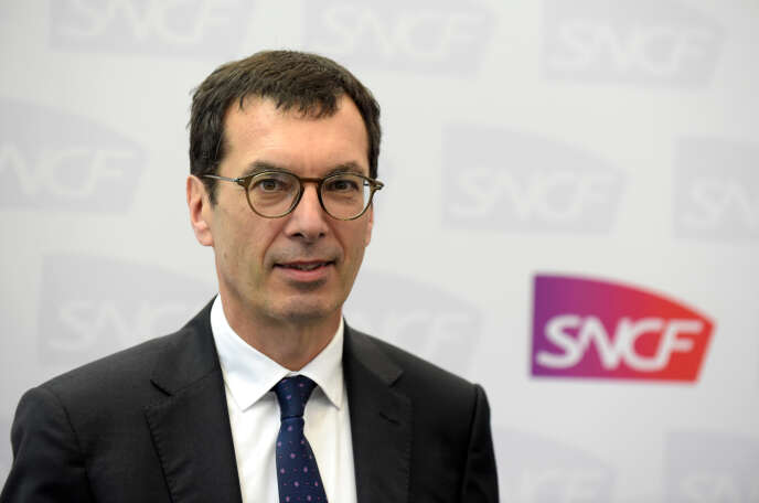 Jean-Pierre Farandou lors de la présentation des résultats 2019 au siège de la SNCF à Saint-Denis, le 28 février 2020.