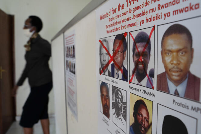 A l’entrée de l’un des bureaux de l’Unité rwandaise de traque des fugitifs suspectés de crime de génocide (GFTU), à Kigali, le 22 mai 2020.