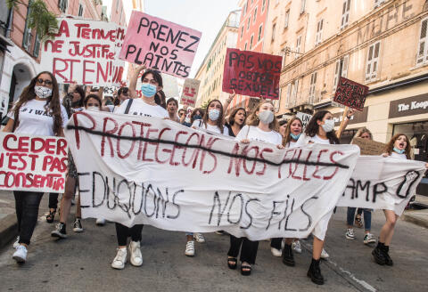 Manifestation du mouvement #IWAS à Bastia, le 21 Juin 2020.
Photo: Anghjulà Photography