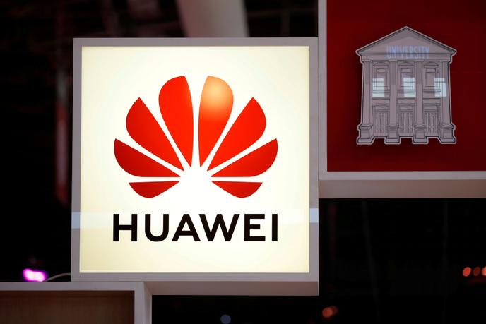 Le logo du groupe chinois de télécommunications Huawei.