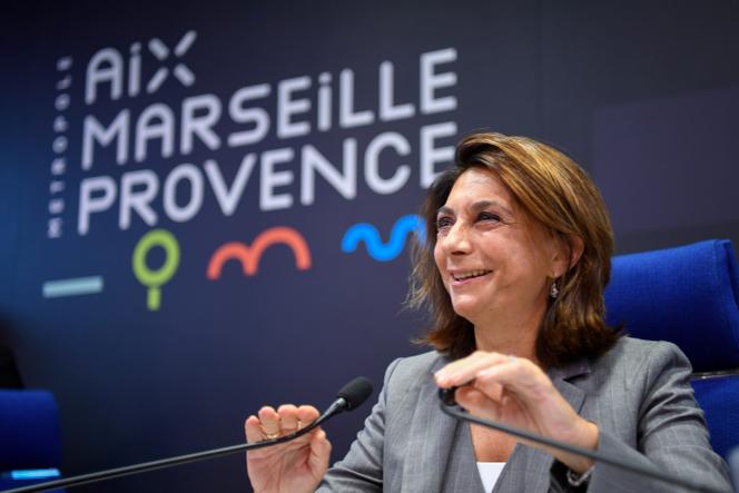 Martine Vassal, présidente de la communauté de communes Aix-Marseille, le 20 septembre 2018.