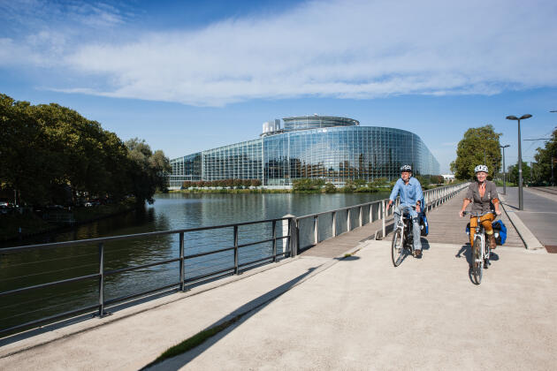 La véloroute du Rhin, à Strasbourg.