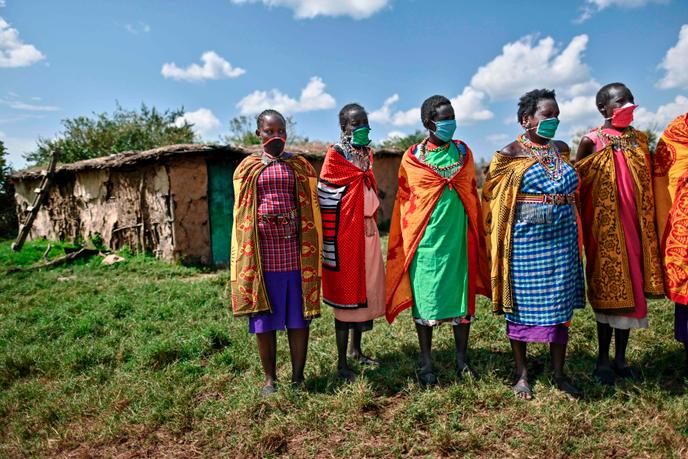 A Talek, au Kenya, le 24 juin 2020. Ce village masai fait partie de la réserve nationale du Masai Mara, désertée par les touristes en raison de la pandémie de nouveau coronavirus.